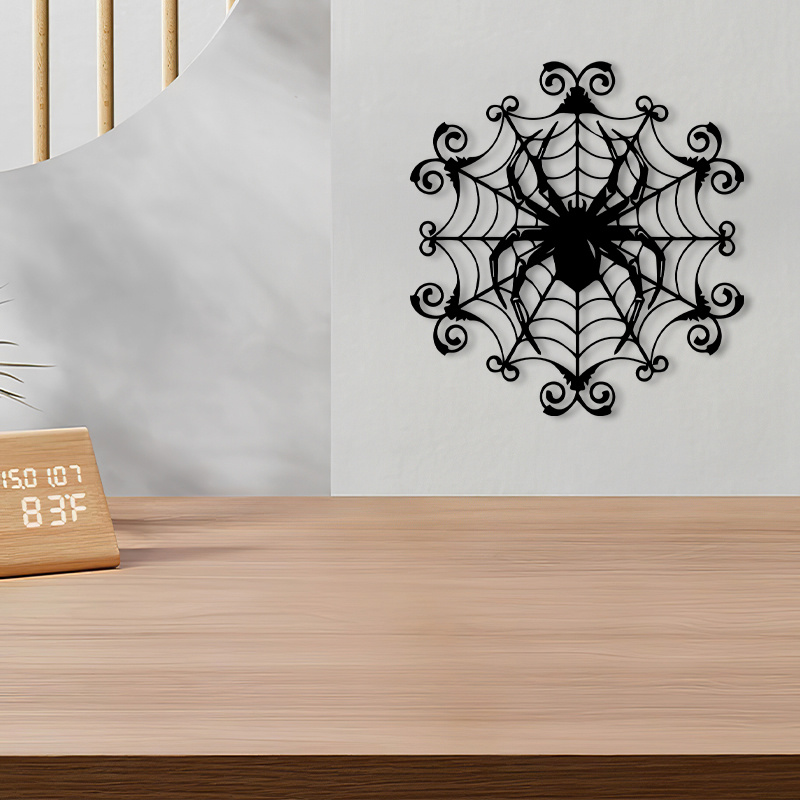 Spider Web Halloween Decoration - Винтажное металлическое настенное украшение в виде