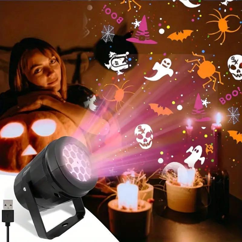 Halloween Pumpkin Decor Led - Светодиодный проектор для Хэллоуина и Рождества: