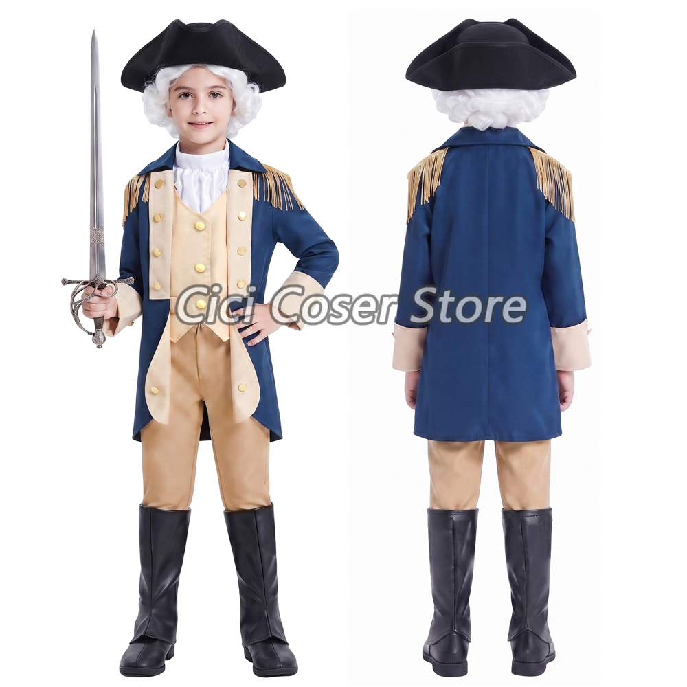 Halloween Costume Kids - Детский костюм Джорджа Вашингтона в колониальном
