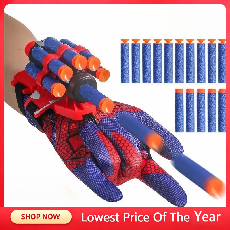 Halloween Costume Adult - Перчатки-стрелялки для Хэллоуина, игрушка с 15