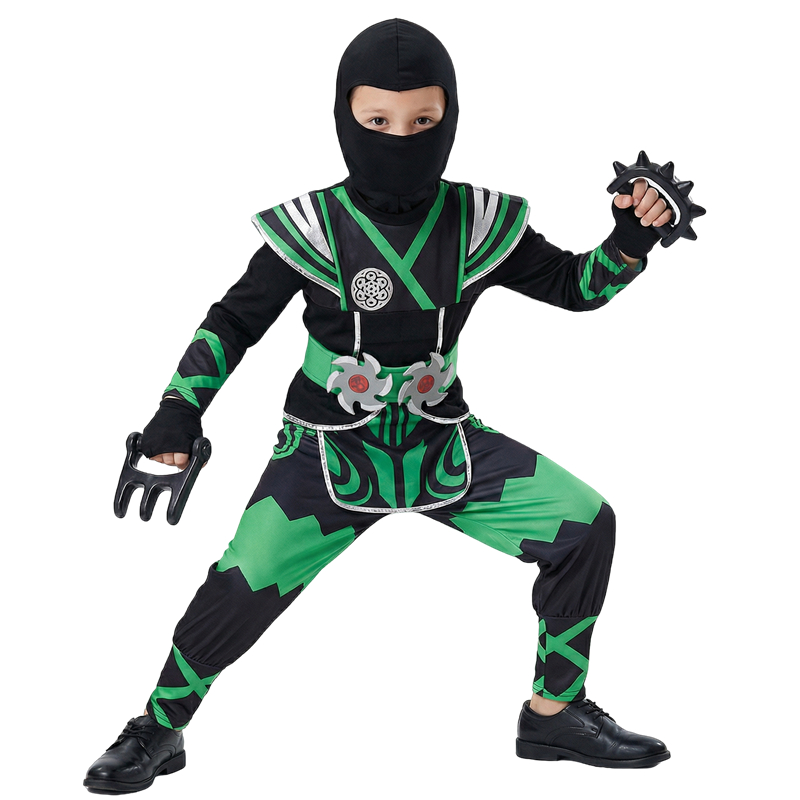 Halloween Costume Kids - Костюм зеленого ниндзя для детей с