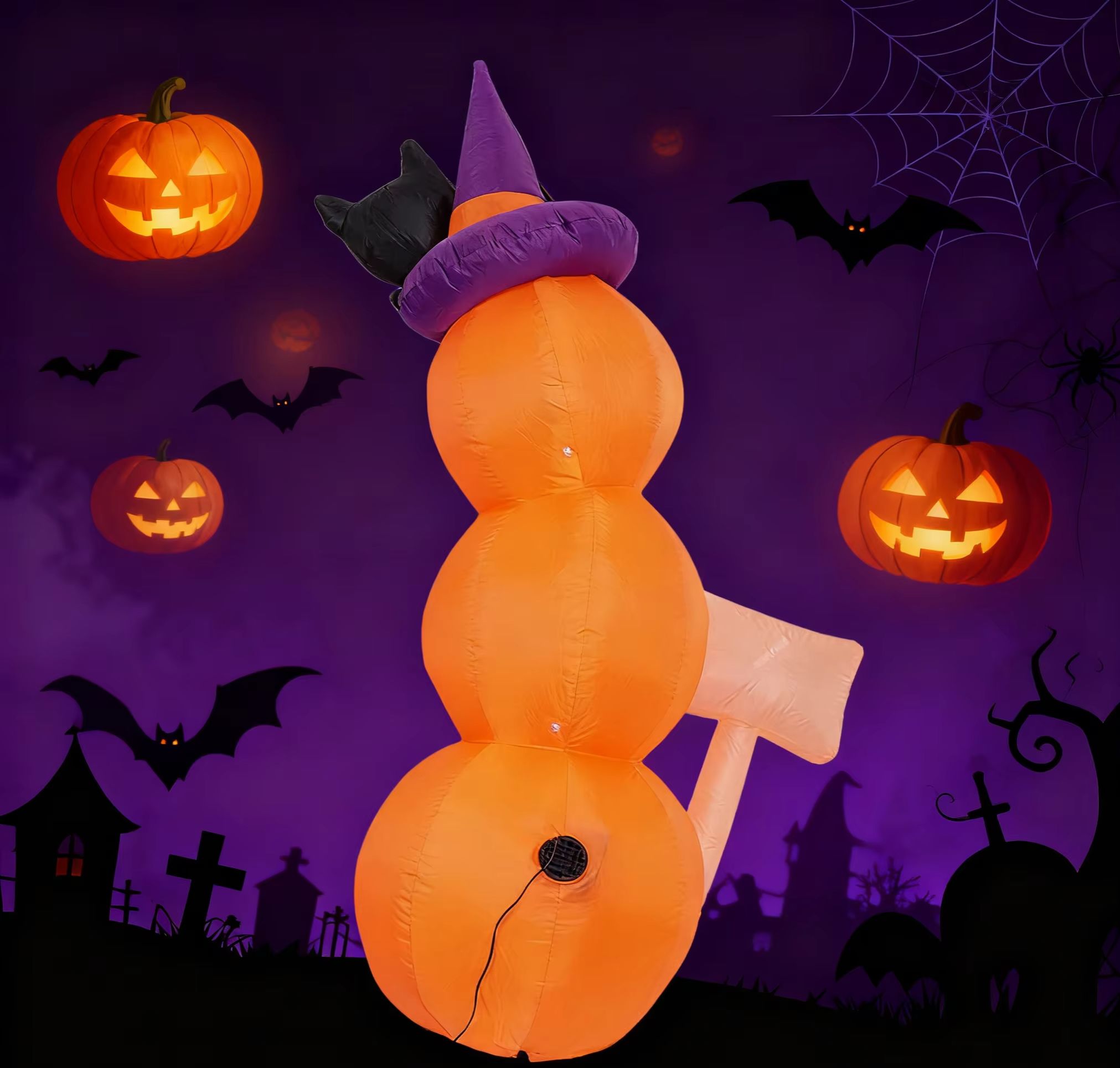 Надувные тыквы на Хэллоуин выс – обзор и цена Halloween Pumpkin Decor Led
