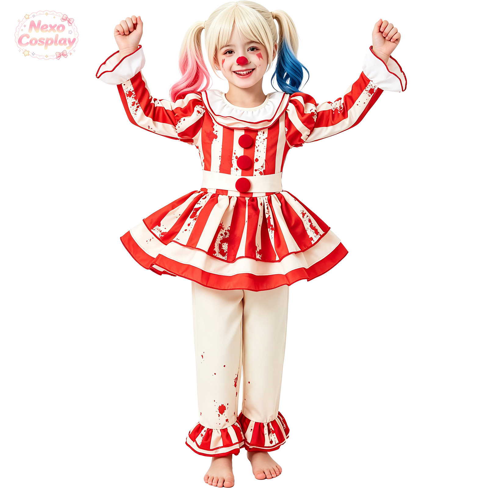 Детский красно-белый полосатый – обзор и цена Halloween Costume Kids