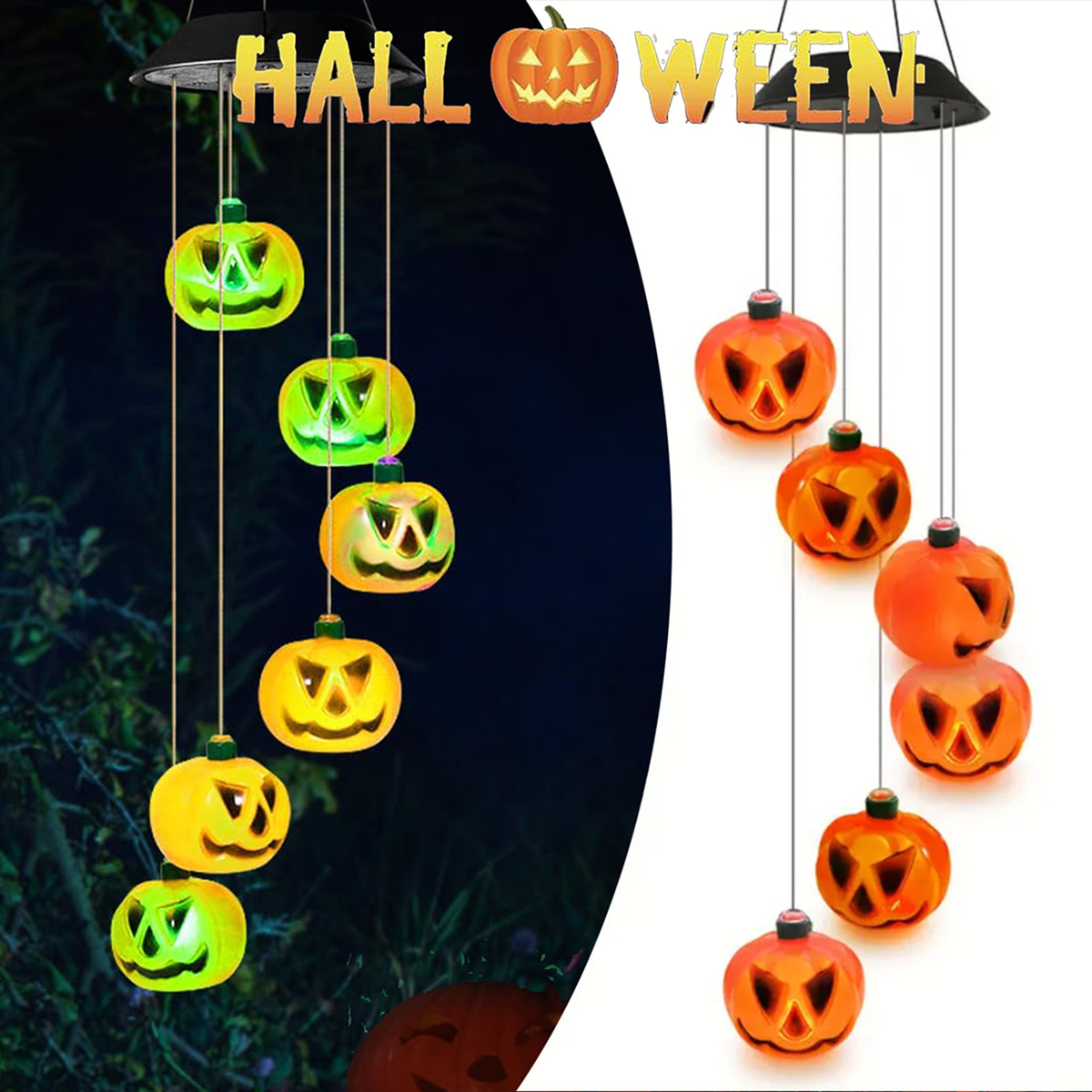 Солнечные ветряные колокольчик – обзор и цена Halloween Pumpkin Decor Led
