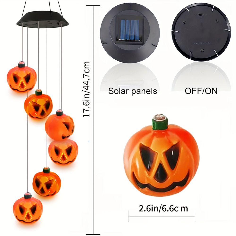 Солнечные ветряные колокольчик – обзор и цена Halloween Pumpkin Decor Led