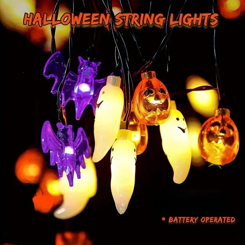 Милые светодиодные гирлянды на – обзор и цена Halloween Led String Lights Orange