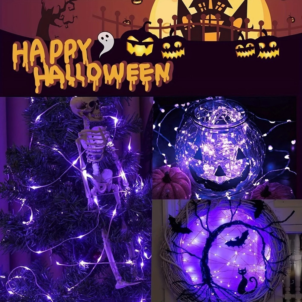 1 шт. 12-метровая гирлянда на  – обзор и цена Halloween Led String Lights Orange