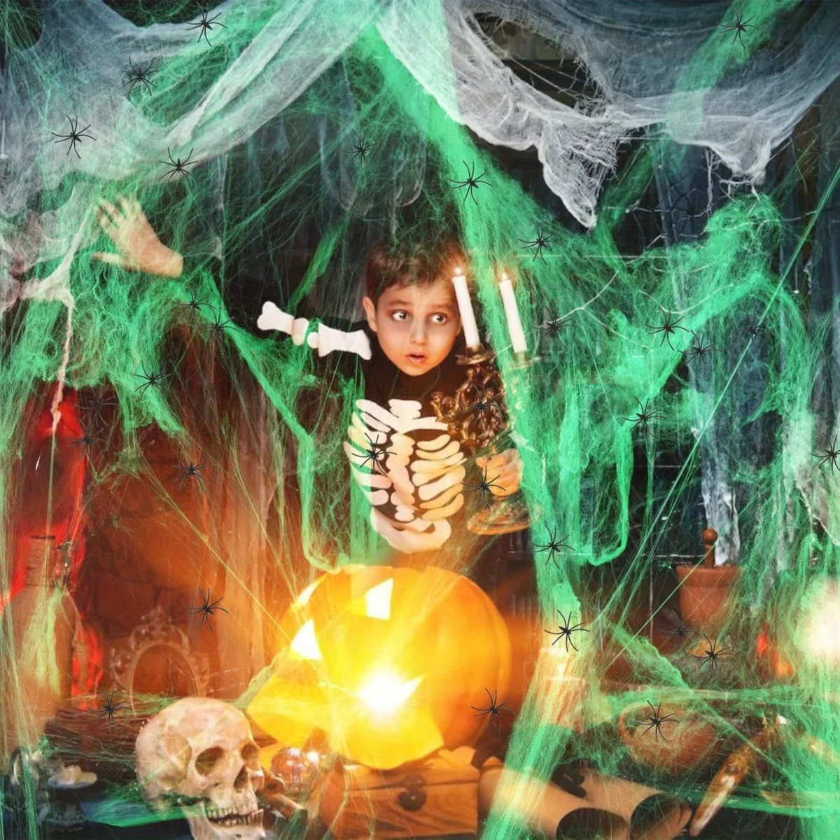 1-20 шт. Хэллоуинские украшени – обзор и цена Spider Web Halloween Decoration