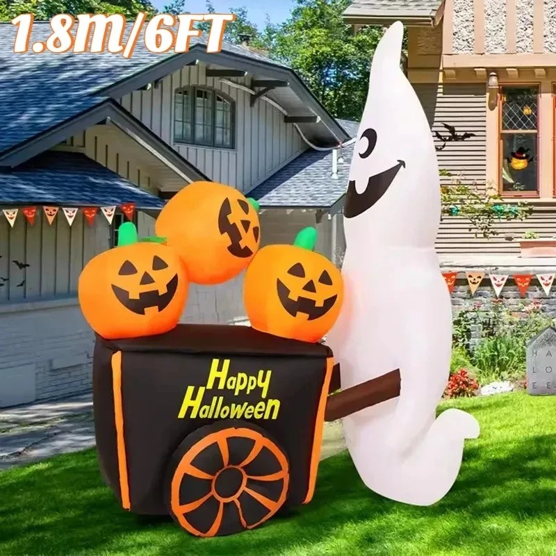 6 футов Хэллоуин уличные празд – обзор и цена Halloween Pumpkin Decor Led