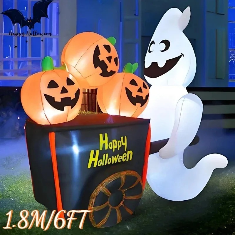 6 футов Хэллоуин уличные празд – обзор и цена Halloween Pumpkin Decor Led