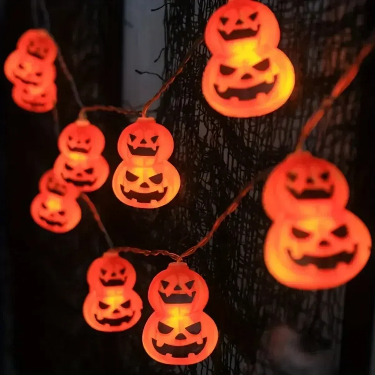 Гирлянда в виде тыквы с огоньк – обзор и цена Halloween Led String Lights Orange