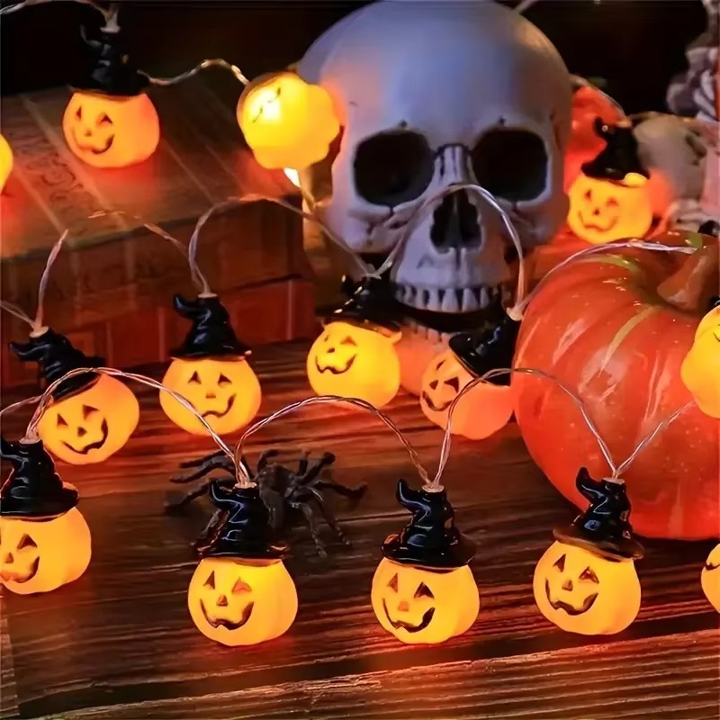Гирлянда в виде ведьминого шля – обзор и цена Halloween Led String Lights Orange