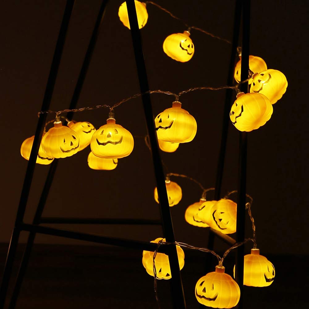 Хэллоуин 3D тыква светодиодные – обзор и цена Halloween Led String Lights Orange