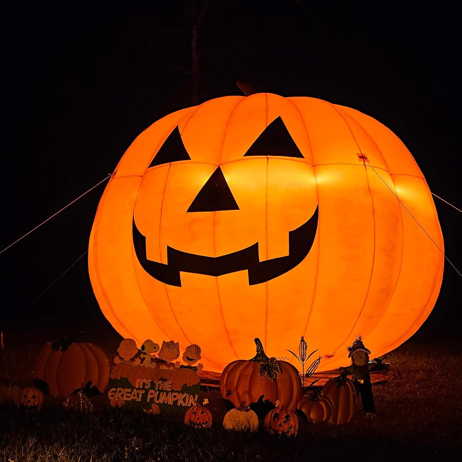 Гигантские надувные украшения  – обзор и цена Halloween Pumpkin Decor Led