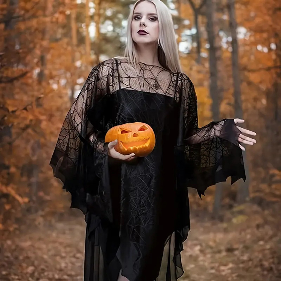 Плащ в стиле Хэллоуин Паук Пау – обзор и цена Spider Web Halloween Decoration