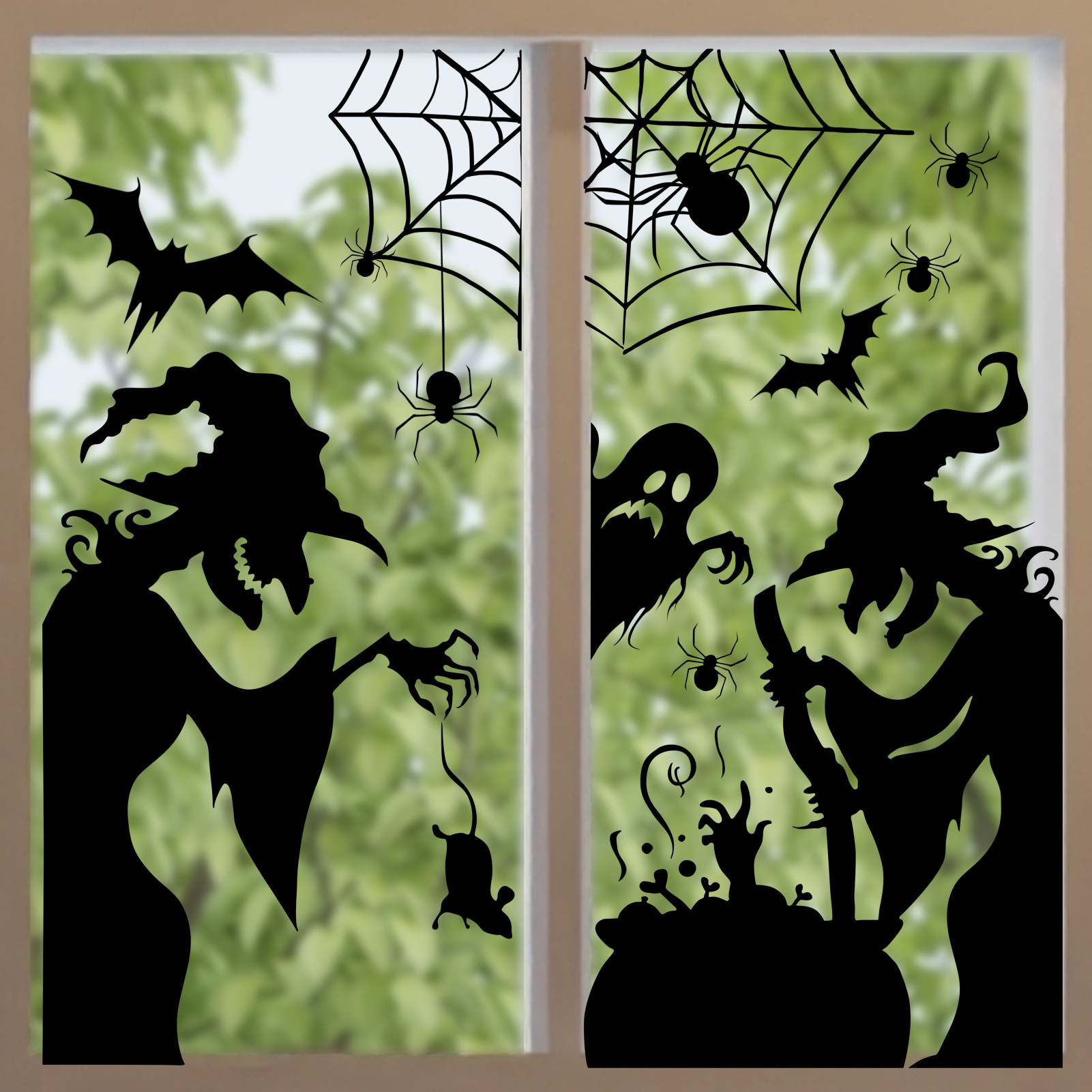 Электростатические наклейки на – обзор и цена Spider Web Halloween Decoration