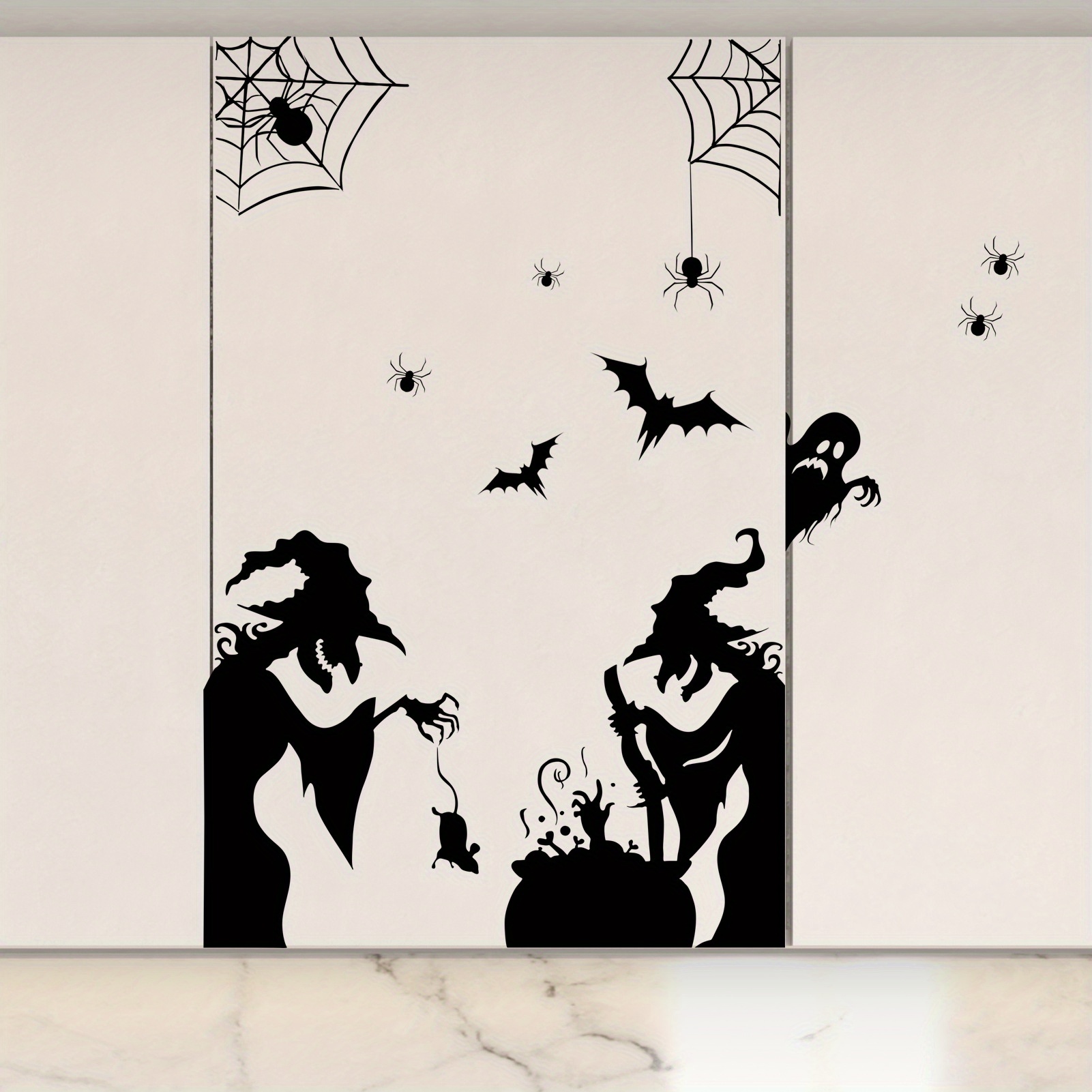 Электростатические наклейки на – обзор и цена Spider Web Halloween Decoration