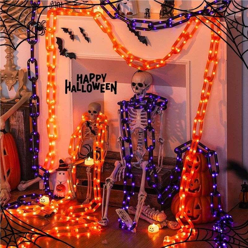 Уличные солнечные гирлянды на  – обзор и цена Halloween Led String Lights Orange