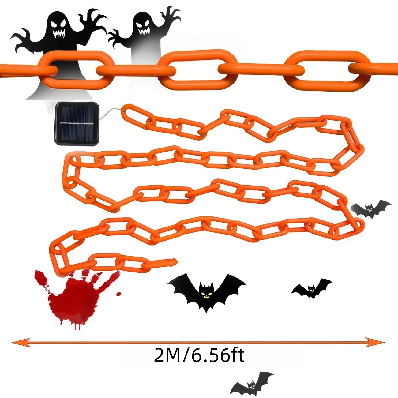 Уличные солнечные гирлянды на  – обзор и цена Halloween Led String Lights Orange