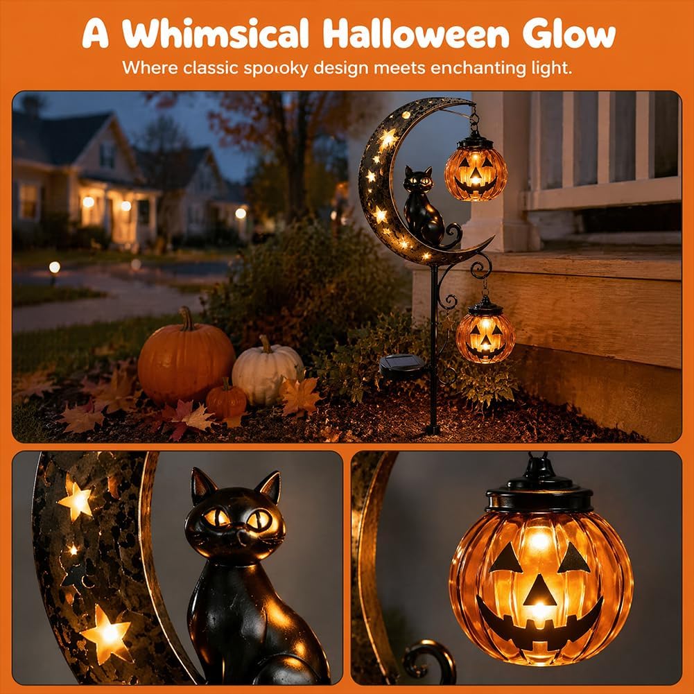 Солнечный садовый светильник н – обзор и цена Halloween Pumpkin Decor Led