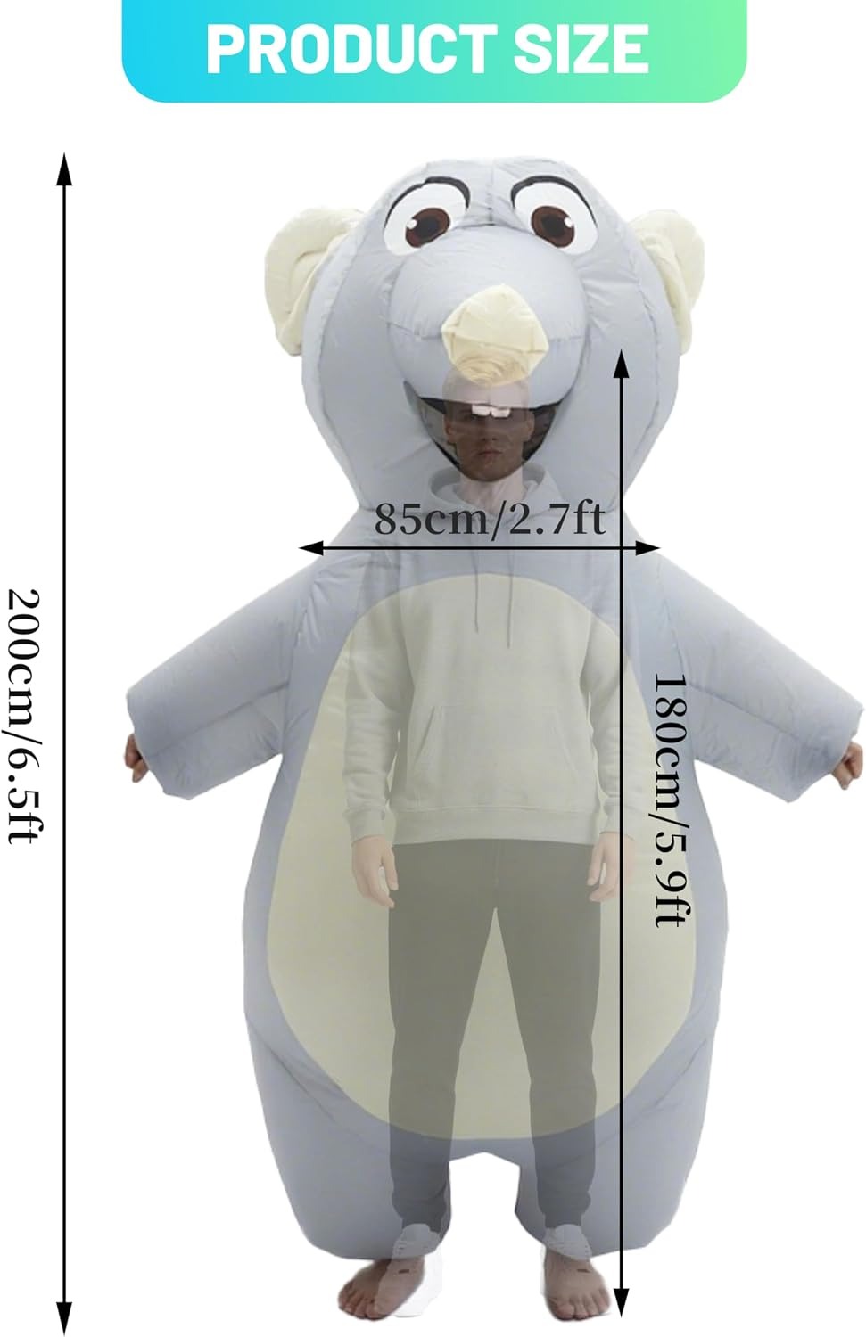 Надувной костюм мыши для взрос – обзор и цена Halloween Costume Adult