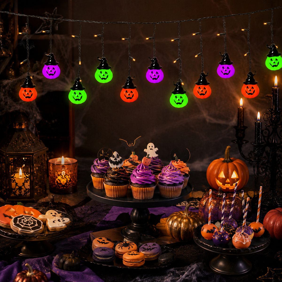 1 шт. Хэллоуинская жуткая гирл – обзор и цена Halloween Led String Lights Orange