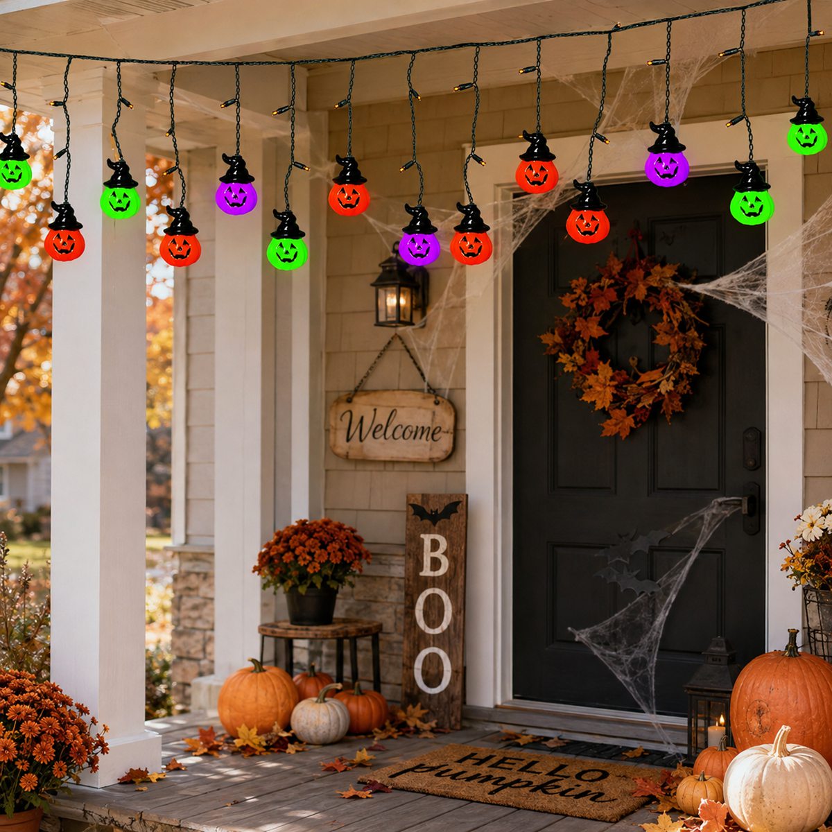 1 шт. Хэллоуинская жуткая гирл – обзор и цена Halloween Led String Lights Orange