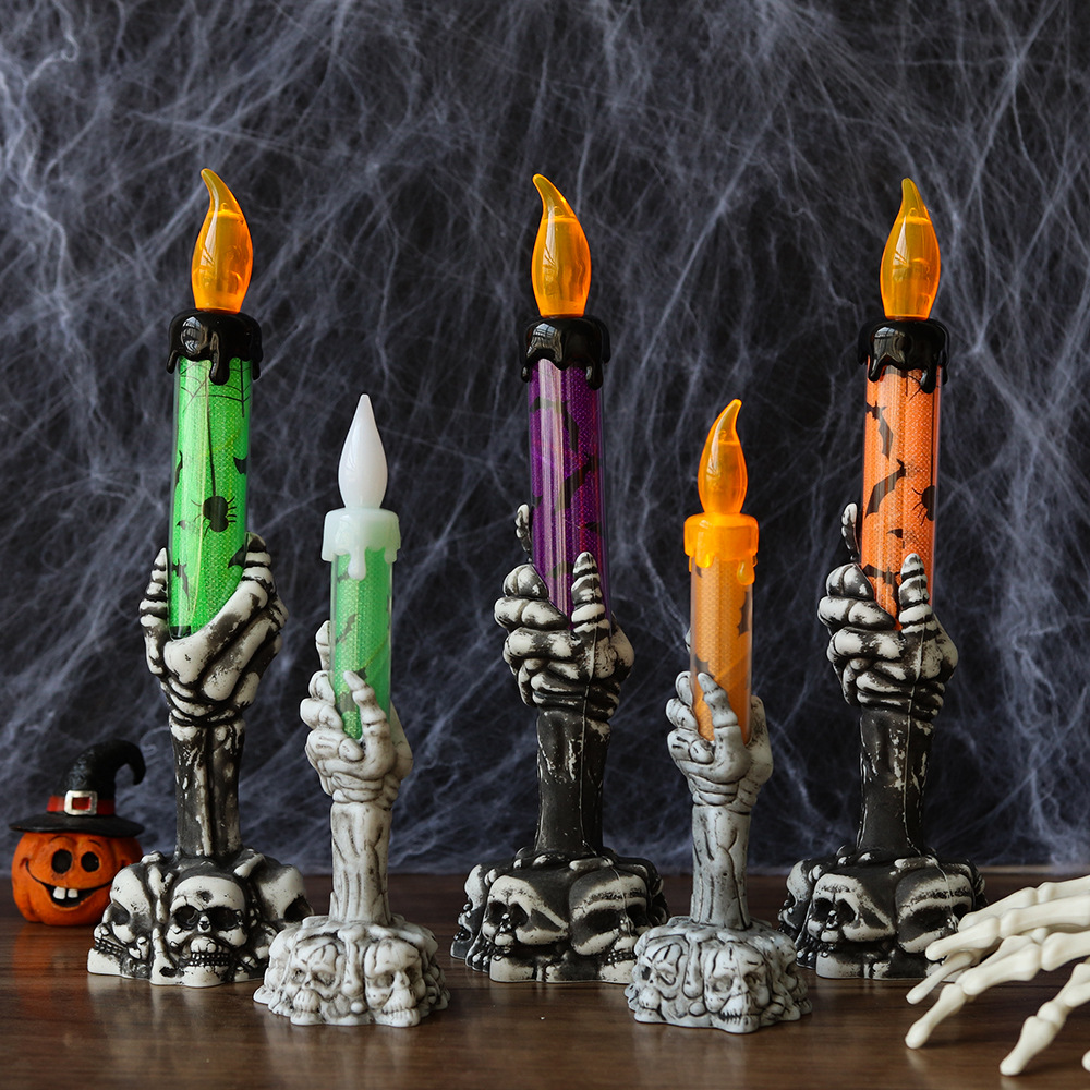 Хэллоуинская свеча в виде скел – обзор и цена Halloween Pumpkin Decor Led