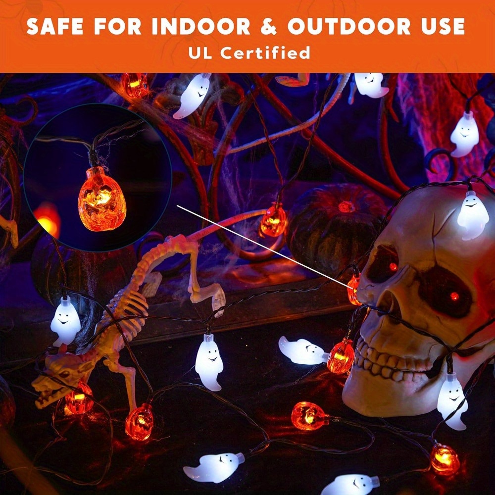 Светодиодная гирлянда на батар – обзор и цена Halloween Led String Lights Orange