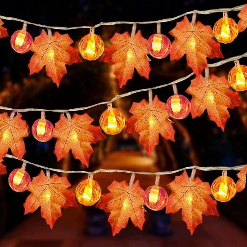 Гирлянда из 59/118 лампочек в  – обзор и цена Halloween Led String Lights Orange