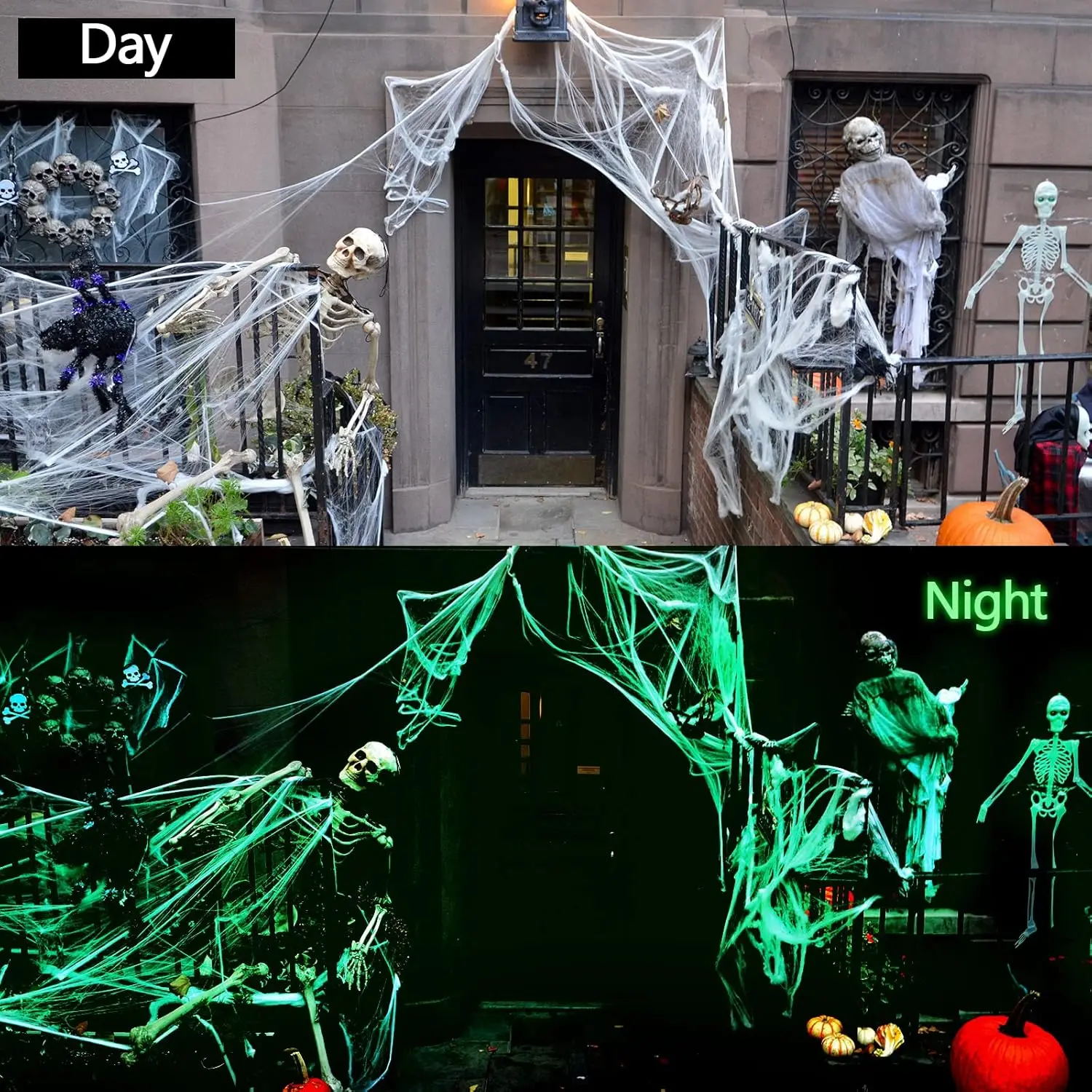 1–5 комплектов светящихся в те – обзор и цена Spider Web Halloween Decoration